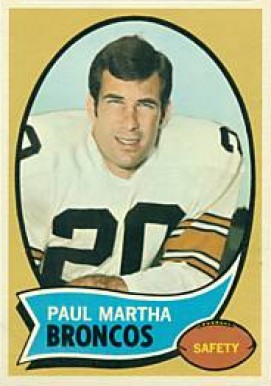 1970 Topps Paul Martha #216 Football Card