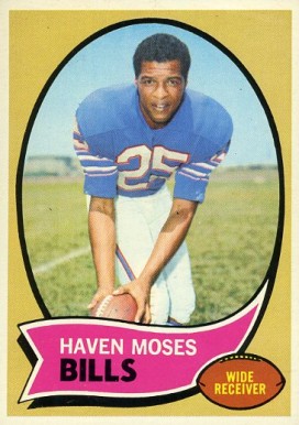 1970 Topps Haven Moses #165 Football Card