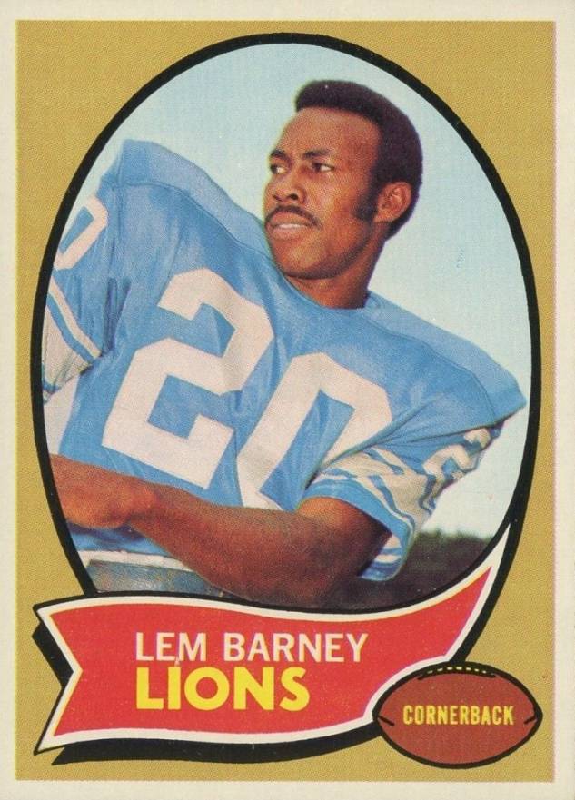 1970 Topps Lem Barney #75 Football Card