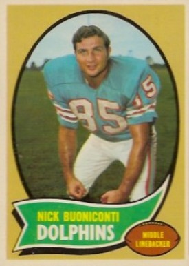 1970 Topps Nick Buoniconti #244 Football Card