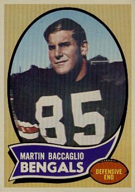 1970 Topps Martin Baccaglio #187 Football Card