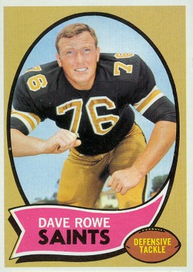 1970 Topps Dave Rowe #101 Football Card