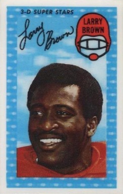 1971 Kellogg's Larry Brown #13 Football Card