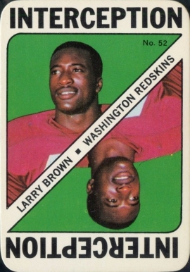 1971 Topps Game Cards Larry Brown #52 Football Card