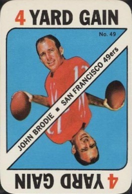 1971 Topps Game Cards John Brodie #49 Football Card