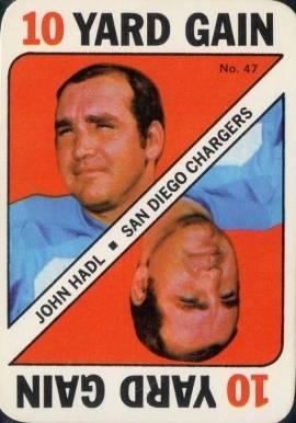 1971 Topps Game Cards John Hadl #47 Football Card