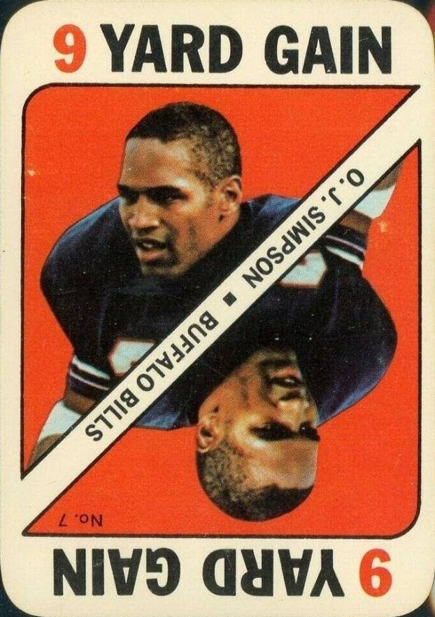 1971 Topps Game Cards O.J. Simpson #7 Football Card