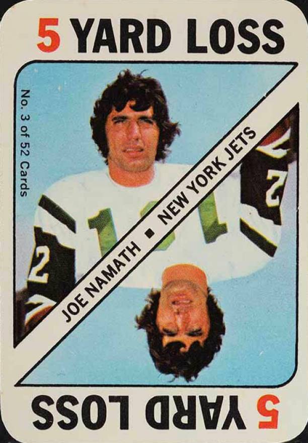 1971 Topps Game Cards Joe Namath #3 Football Card
