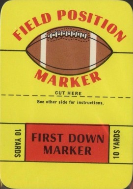 1971 Topps Game Cards Field Position # Football Card