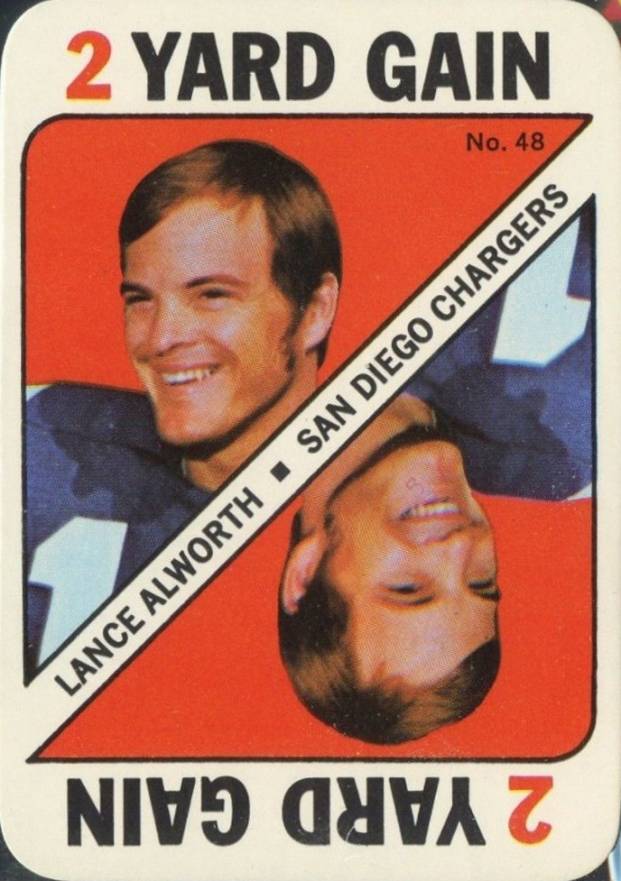 1971 Topps Game Cards Lance Alworth #48 Football Card