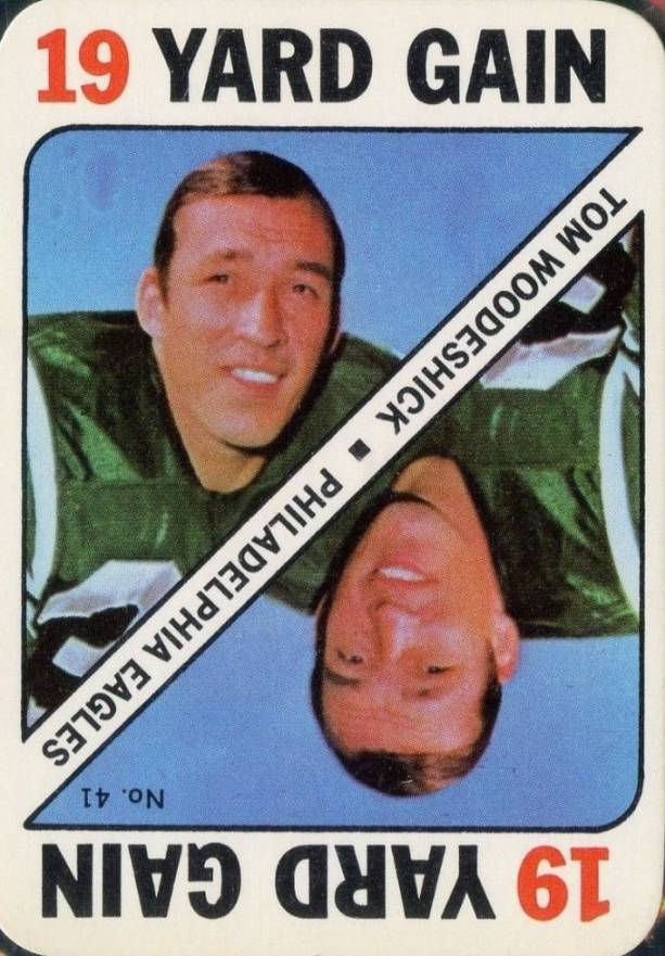 1971 Topps Game Cards Tom Woodeshick #41 Football Card