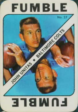 1971 Topps Game Cards Johnny Unitas #37 Football Card