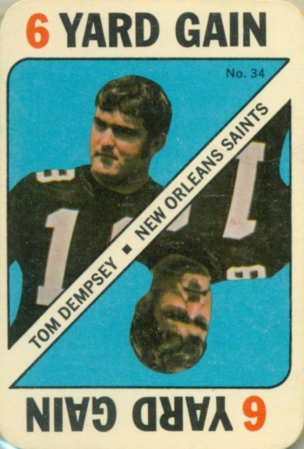 1971 Topps Game Cards Tom Dempsey #34 Football Card