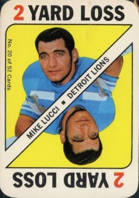 1971 Topps Game Cards Mike Lucci #20 Football Card