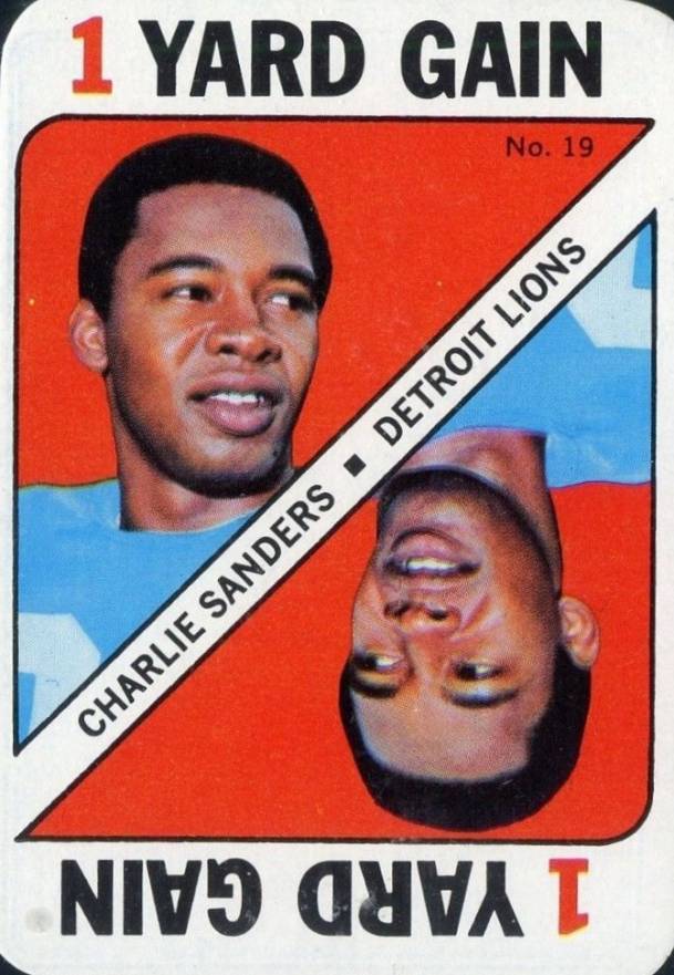 1971 Topps Game Cards Charlie Sanders #19 Football Card