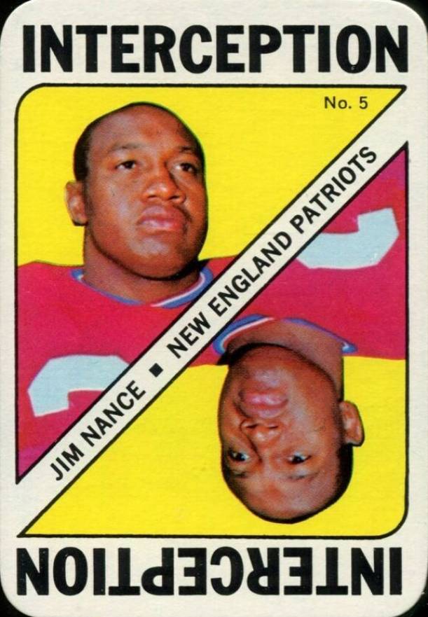 1971 Topps Game Cards Jim Nance #5 Football Card