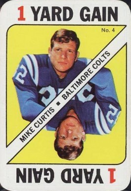 1971 Topps Game Cards Mike Curtis #4 Football Card