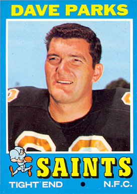 1971 Topps Dave Parks #37 Football Card