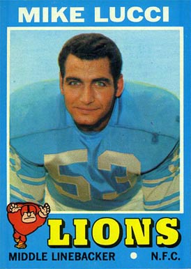 1971 Topps Mike Lucci #105 Football Card