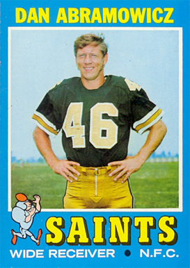 1971 Topps Dan Abramowicz #90 Football Card