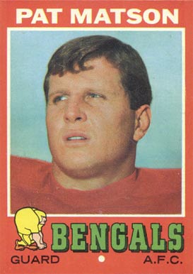 1971 Topps Pat Matson #72 Football Card