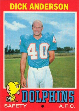 1971 Topps Dick Anderson #67 Football Card