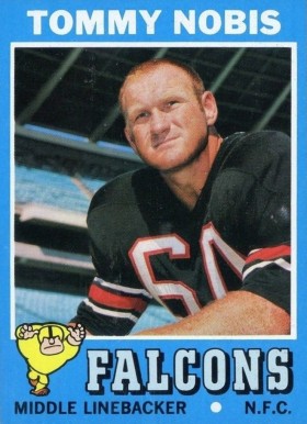1971 Topps Tommy Nobis #60 Football Card