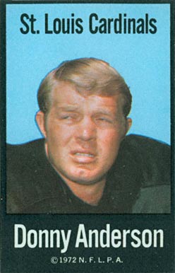 1972 NFLPA Iron Ons Donny Anderson # Football Card