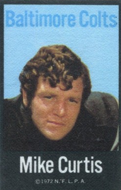 1972 NFLPA Iron Ons Mike Curtis # Football Card