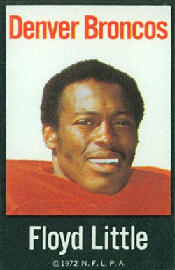 1972 NFLPA Iron Ons Floyd Little # Football Card