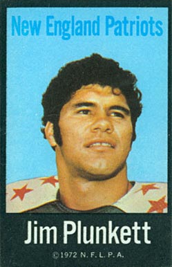 1972 NFLPA Iron Ons Jim Plunkett # Football Card