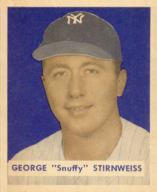 1949 Bowman Snuffy Stirnweiss #165 Baseball Card