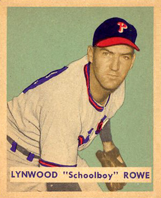 1949 Bowman Schoolboy Rowe #216 Baseball Card