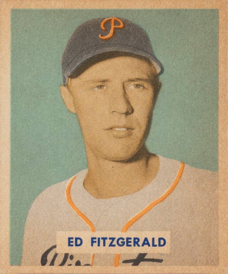 1949 Bowman Ed FitzGerald #109s Baseball Card