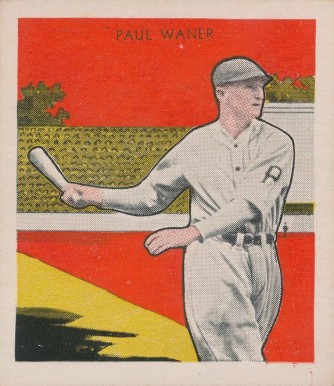 1933 Tattoo Orbit Paul Waner # Baseball Card