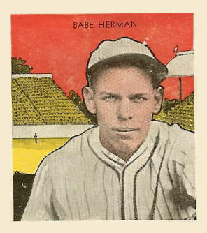 1933 Tattoo Orbit Babe Herman # Baseball Card