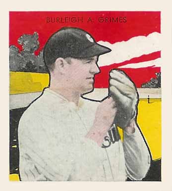 1933 Tattoo Orbit Burleigh A. Grimes # Baseball Card