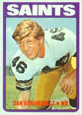1972 Topps Dan Abramowicz #213 Football Card