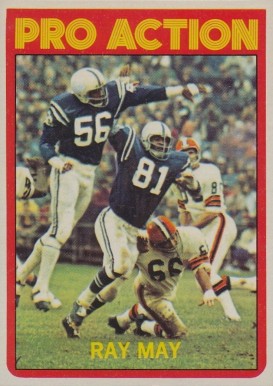 1972 Topps Ray May #262 Football Card