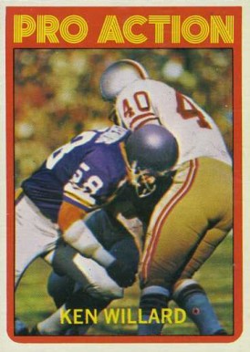 1972 Topps Ken Willard #351 Football Card