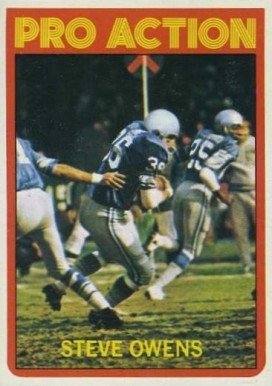 1972 Topps Steve Owens #347 Football Card