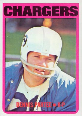 1972 Topps Dennis Partee #163 Football Card