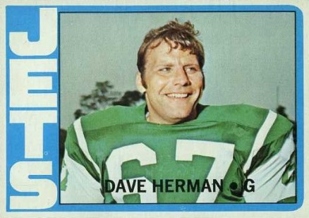 1972 Topps Dave Herman #182 Football Card