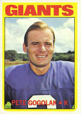 1972 Topps Pete Gogolak #147 Football Card