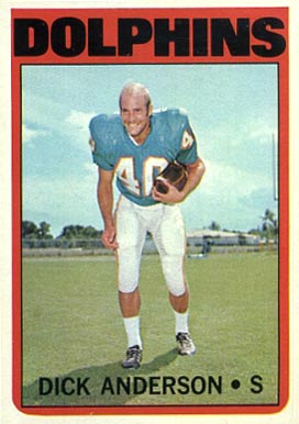 1972 Topps Dick Anderson #98 Football Card