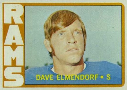 1972 Topps Dave Elmendorf #109 Football Card