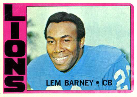 1972 Topps Lem Barney #42 Football Card