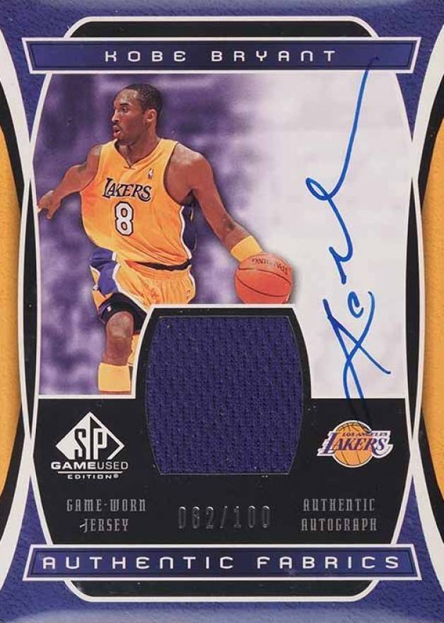 2004 SP Game Used Authentic Fabrics  Kobe Bryant #AAFKB Basketball Card