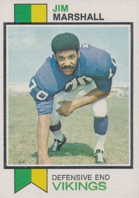 1973 Topps Jim Marshall #406 Football Card