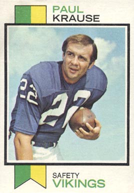 1973 Topps Paul Krause #380 Football Card